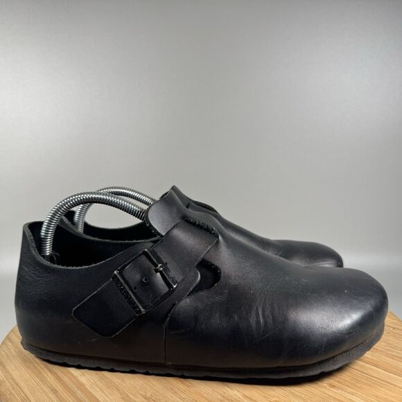 Birkenstock Other - Birkenstock London Soft Footbed Mens 41 8 Black Leather Loafers Shoes Germany